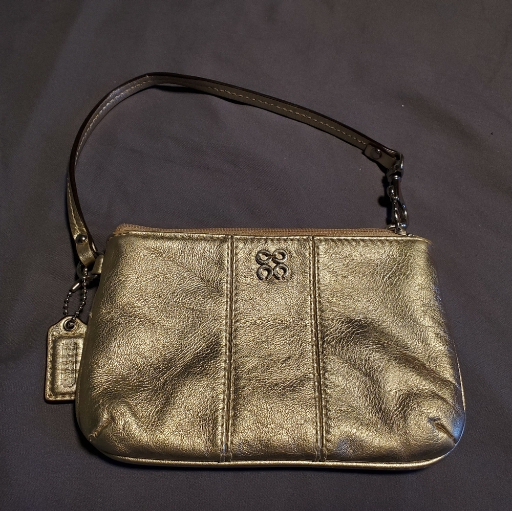 Gold Coach wristlet